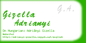 gizella adrianyi business card
